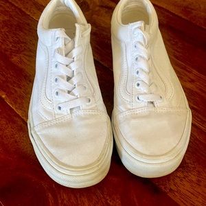 White Vans size 6.5 womens